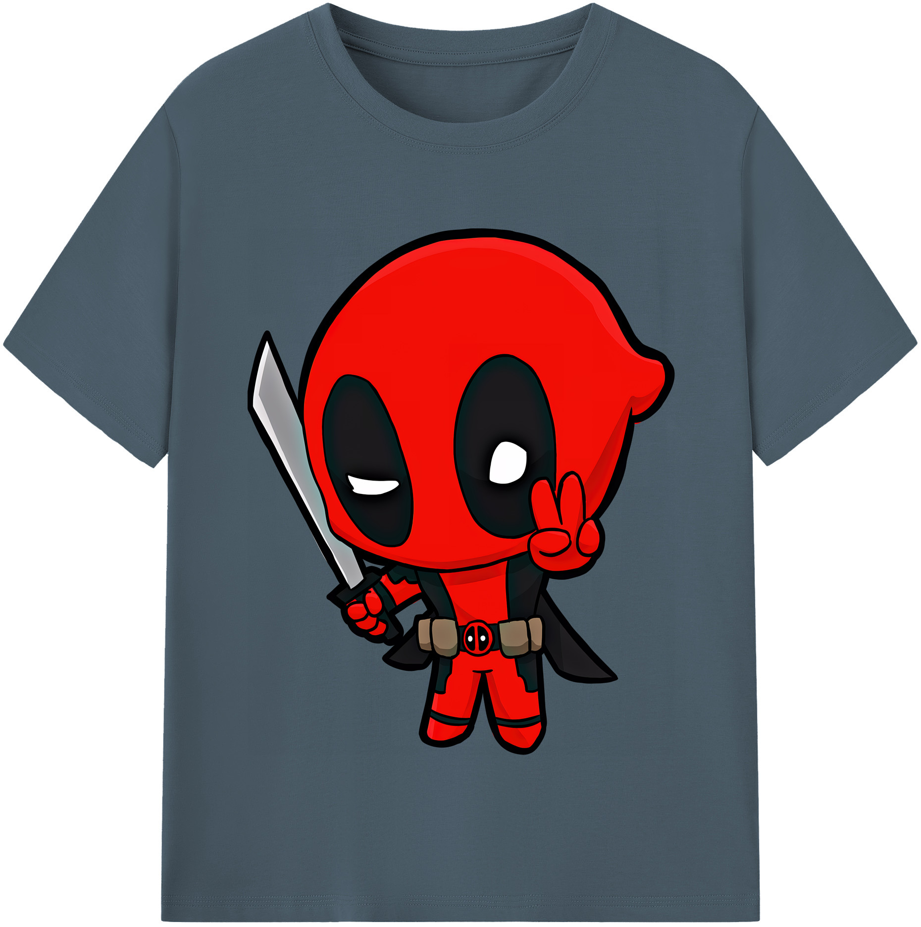 （画像用） Deadpool デッドプール 綿100％半袖Tシャツ（フロントプリント）